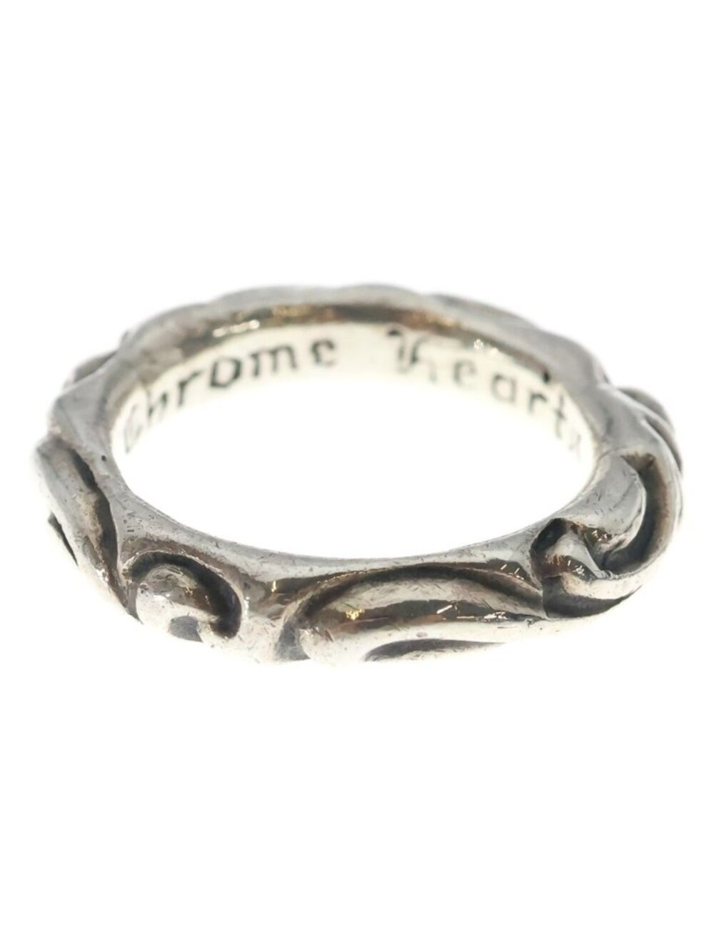 Chrome Hearts Scrl Band Scroll Ring Silver